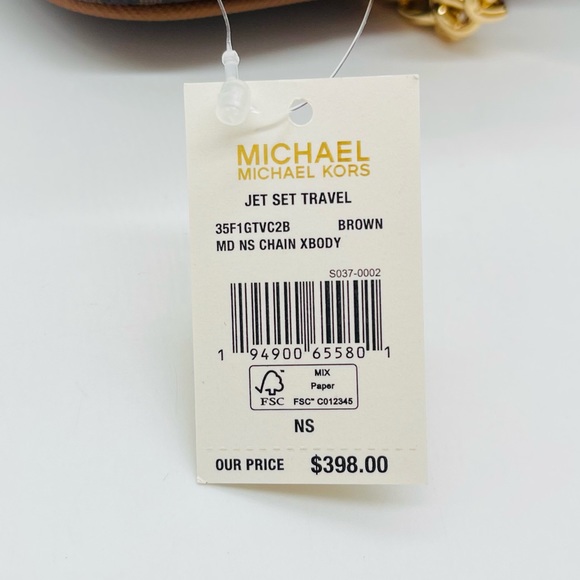 Michael Kors Medium NS Chain Xbody Bag Brown - Picture 8 of 11